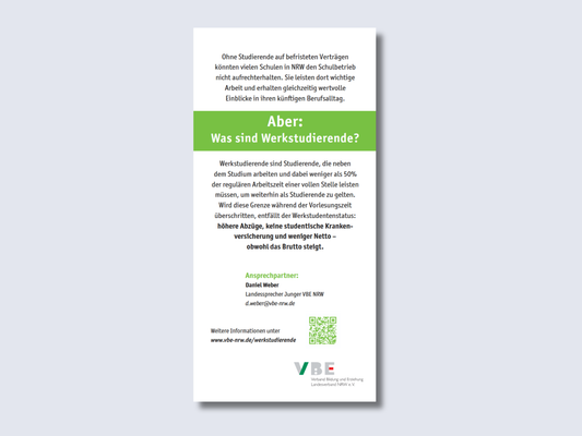 Postkarte Werkstudierende (100 Stück)