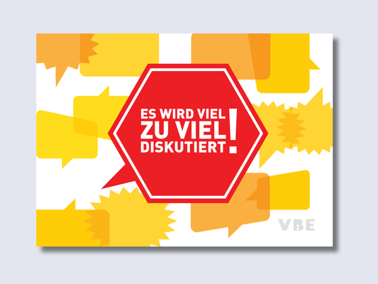 Postkarte zu viel diskutiert (100 Stück)
