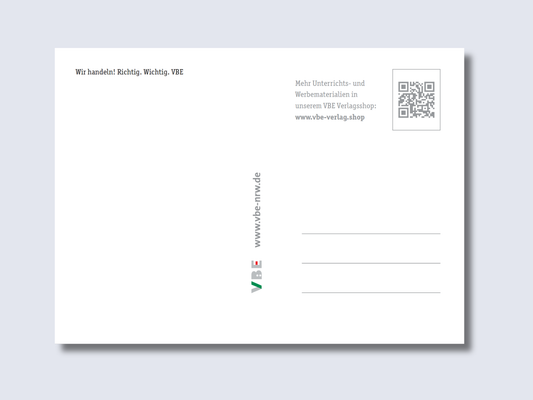 Postkarte zu viel diskutiert (100 Stück)