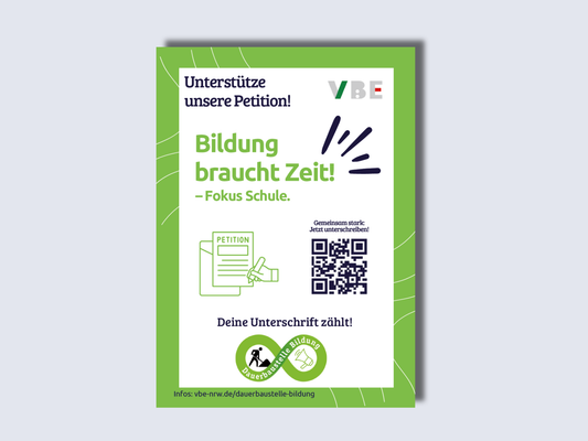 Postkarte Petition Bildung braucht Zeit (100 Stück)