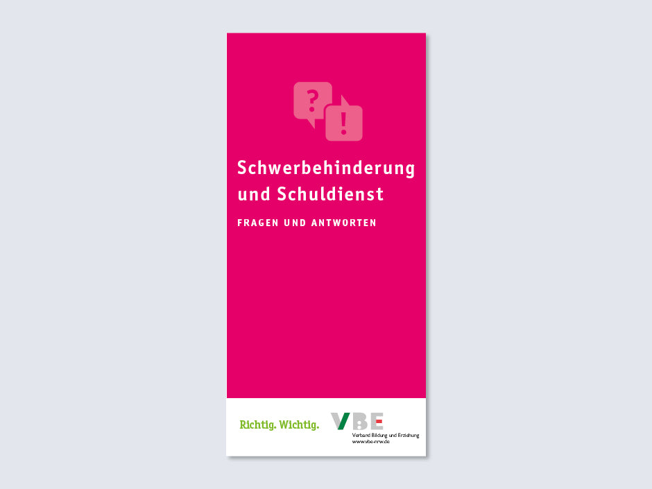 Flyer: Schwerbehinderung und Schuldienst (50 Stück)