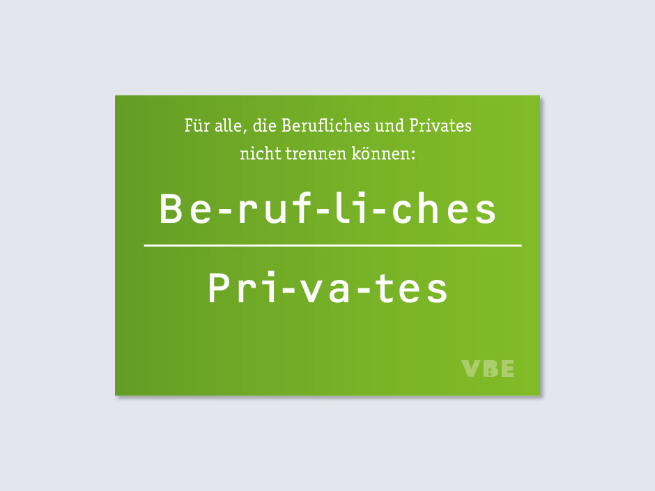 Postkarte Berufliches und Privates (100 Stück)