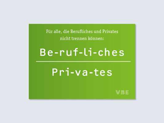 Postkarte Berufliches und Privates (100 Stück)