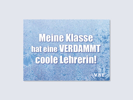 Postkarte coole Lehrerin (100 Stück)