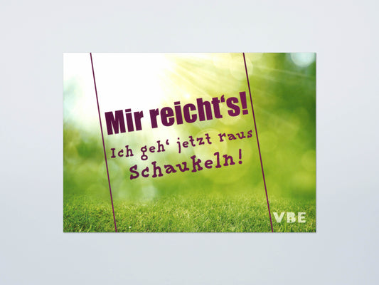 Postkarte Schaukeln! (100 Stück)