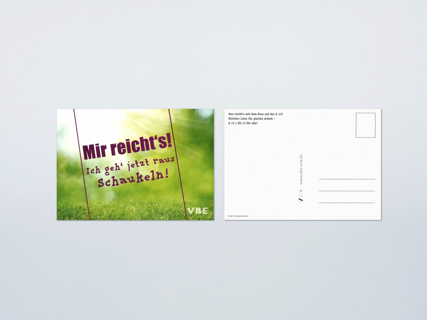 Postkarte Schaukeln! (100 Stück)