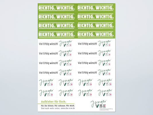 Aufkleberbogen 2 JVBE (100 Stück)