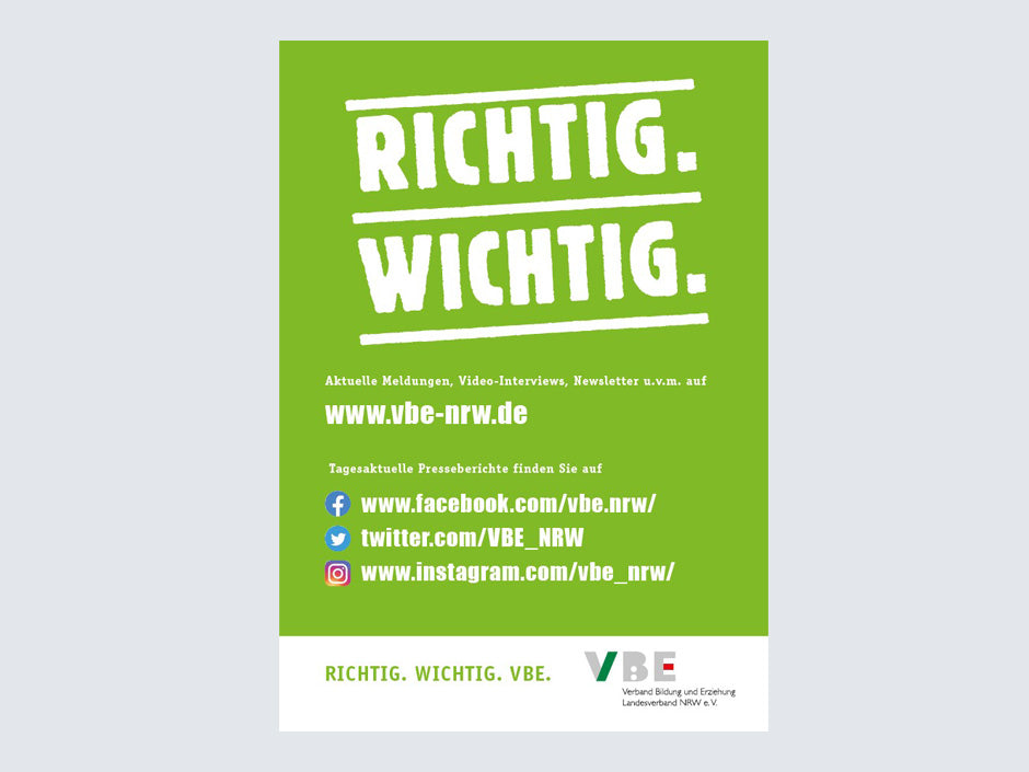 Beitrittskarte: Richtig. Wichtig. VBE