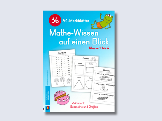 36 A4-Merkblätter Mathe-Wissen auf einen Blick