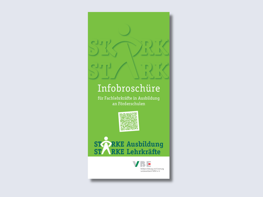 Postkarte Infobroschüre für Fachlehrkräfte in Ausbildung