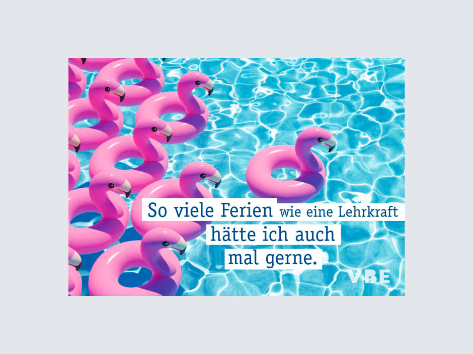 Postkarte Flamingo-Pool (100 Stück)